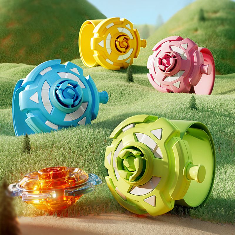 Flying Disc Toy Watch Popper Hand Band Sky Spin Top