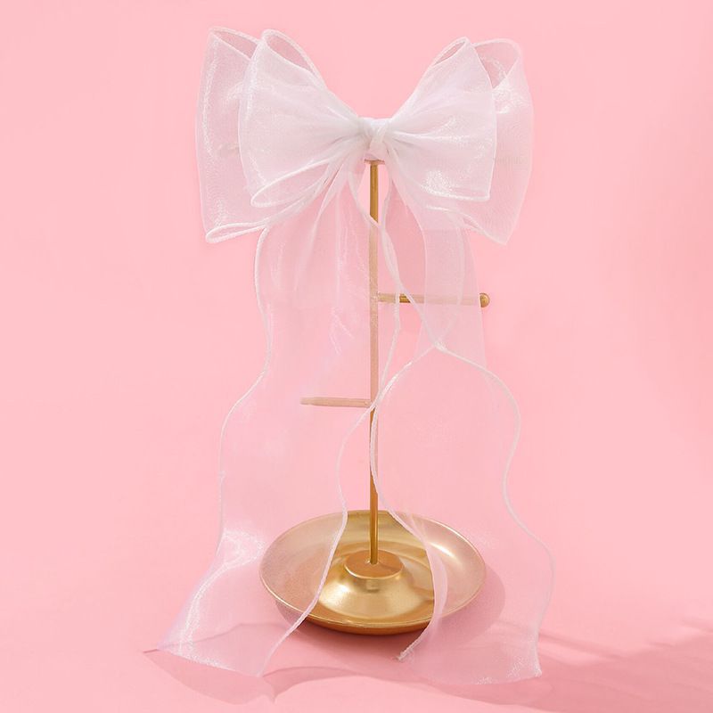 Sparkly Sequin Polka Tulle Lace Bow Knot Hair Clip