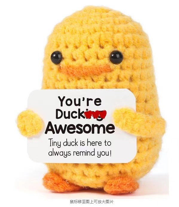 Positive Affirmation Crochet Stuff Toy Wool Doll Gifts