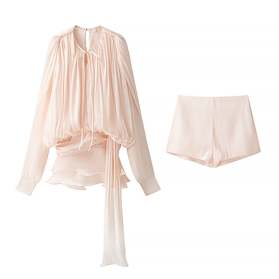 Cotton eyelet white lace up crop top puff sleeve blouse