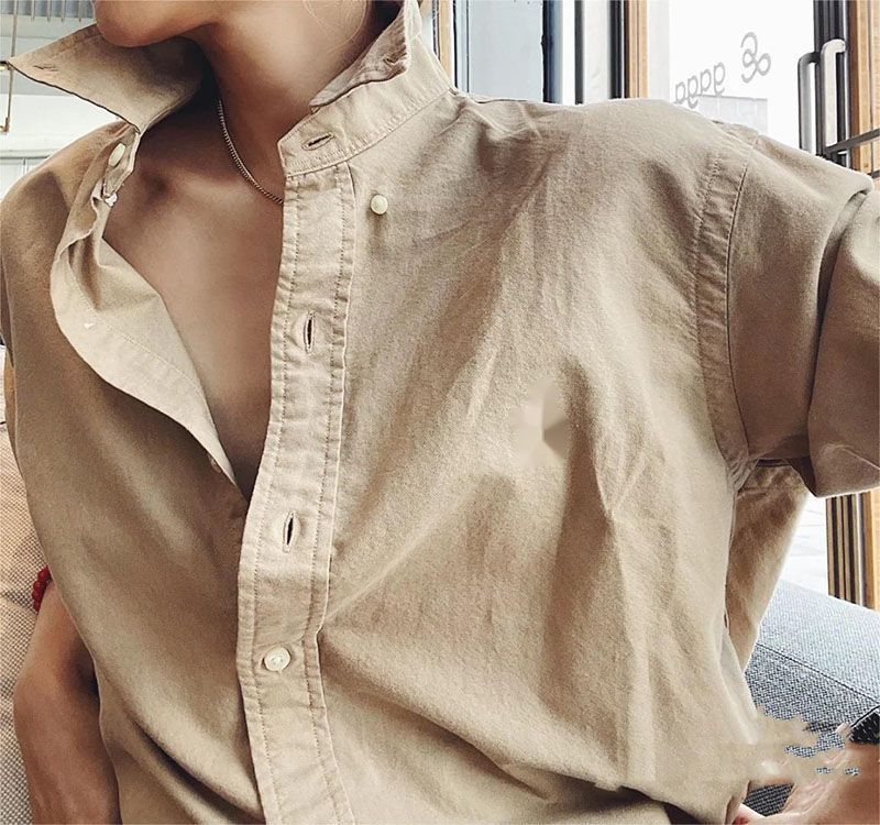Oversized Relaxed Long Sleeve Button Front Shirt Womens
