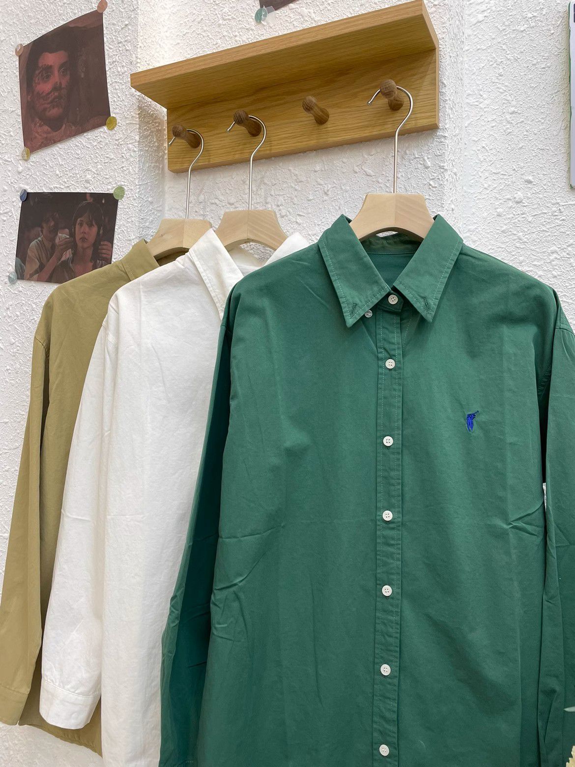 Oversized Relaxed Long Sleeve Button Front Shirt Womens