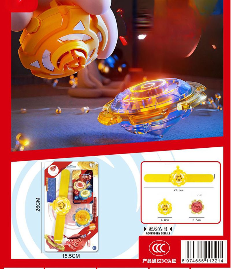 Flying Disc Toy Watch Popper Hand Band Sky Spin Top
