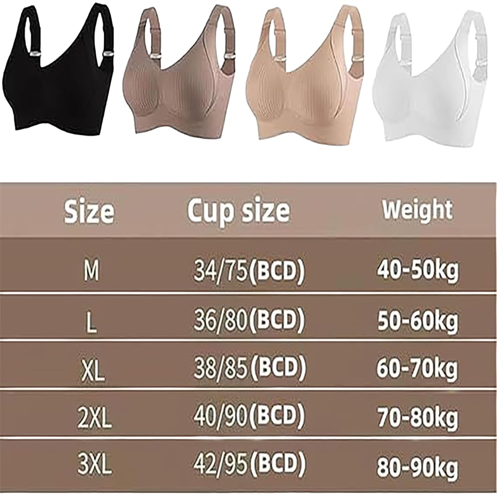 Ribbed Supportive Push-Up Wireless Bra