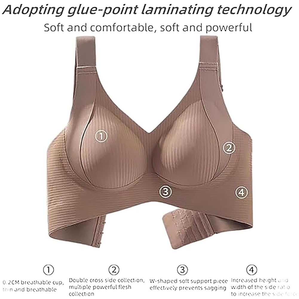 Ribbed Supportive Push-Up Wireless Bra