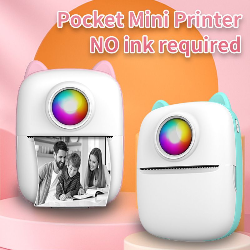 Mini Portable Inkless Sticker Phone Photo Pocket Printer