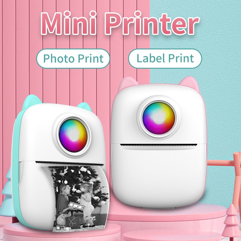 Mini Portable Inkless Sticker Phone Photo Pocket Printer