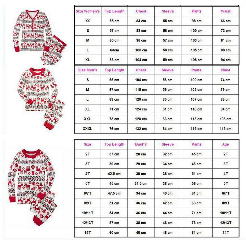 Family Christmas Pajamas Holiday Home PJS Home Suit