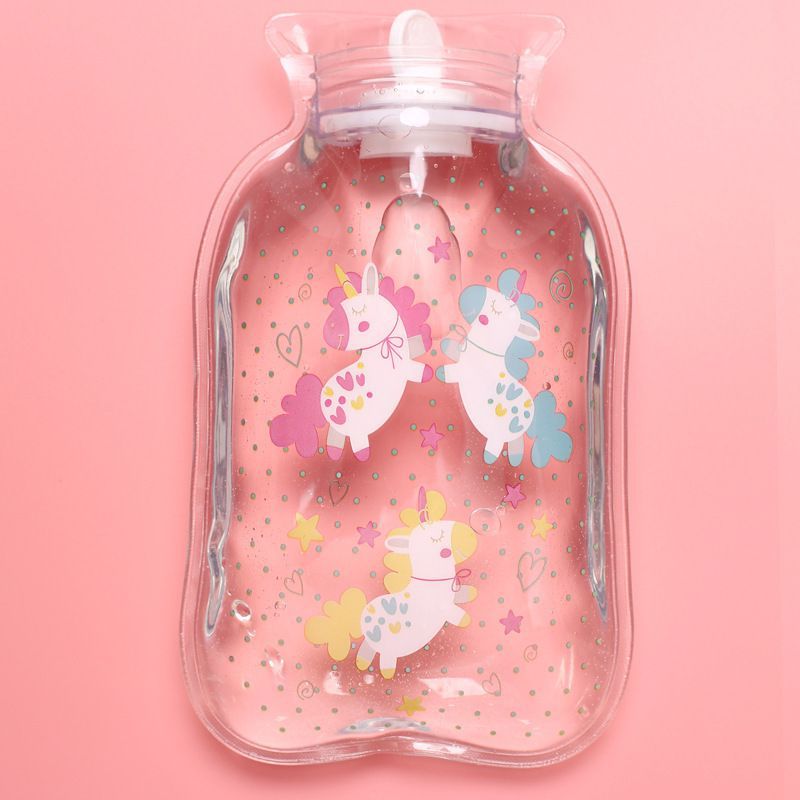 Cute Flamingo Transparent Small Rubber Hot Water Bottle Bag