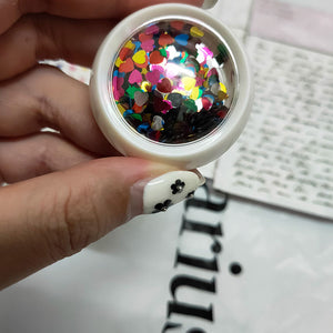 Party Glitter Sweetheart Nail Applique