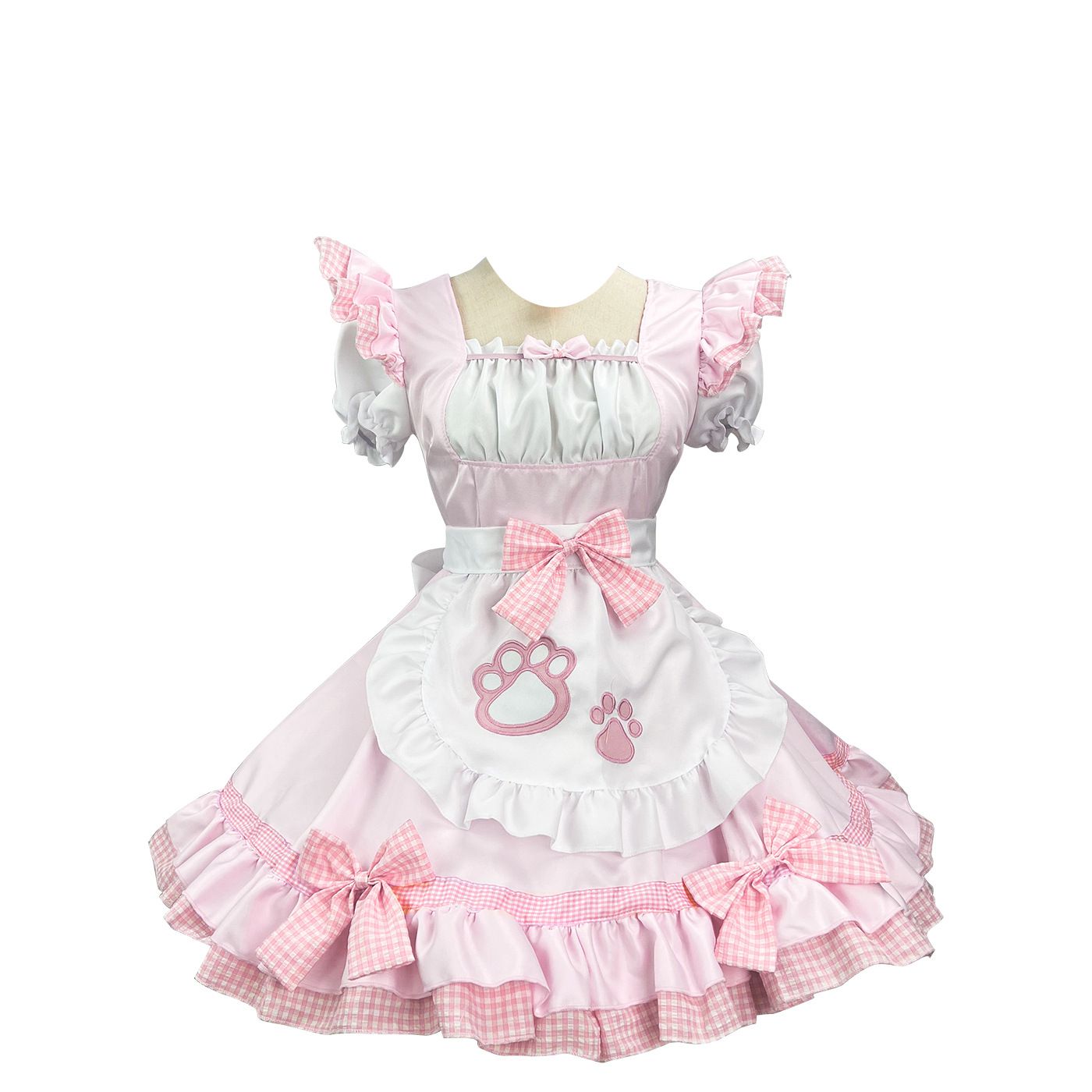 Paw Ruffle French Sissy Maid Costume Cosplay Dress