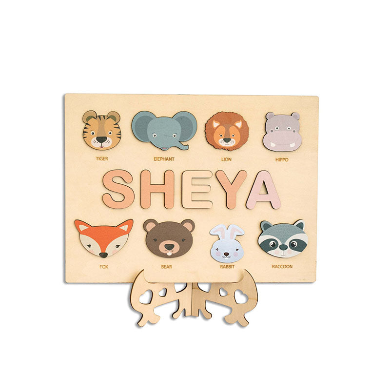 Educational Personalized Name Wooden Puzzle Toy For Kids Birthday Gifts
