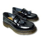 Yellow Stitch Unisex Fringe Tassel Slip-on Loafer Smooth Leather Shoes