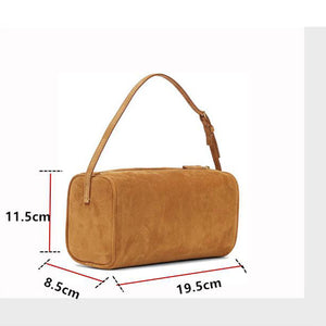 90s Small Baguette True Leather Shoulder Bag Womens