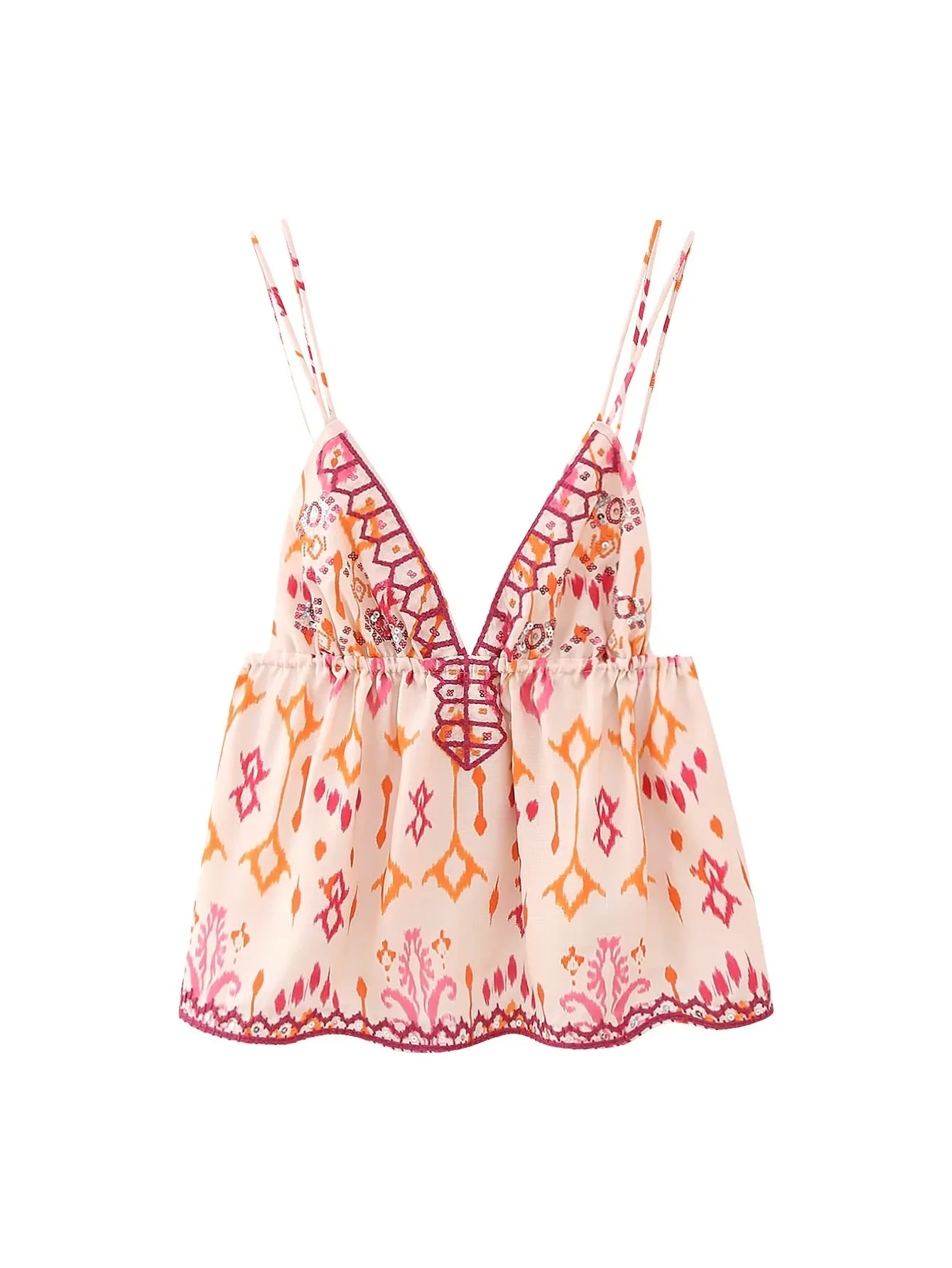 Bohemian Vibe Embroidery Sleeveless Top