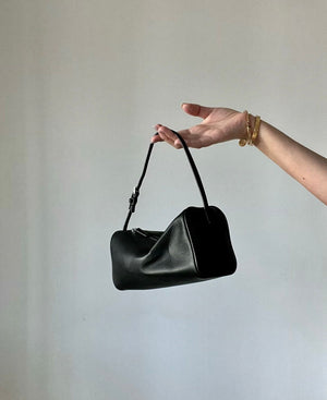 90s Small Baguette True Leather Shoulder Bag Womens
