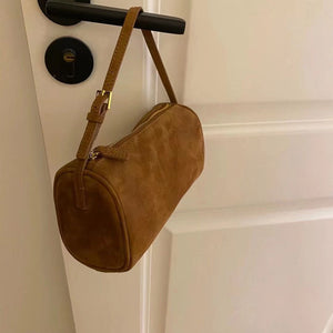 90s Small Baguette True Leather Shoulder Bag Womens
