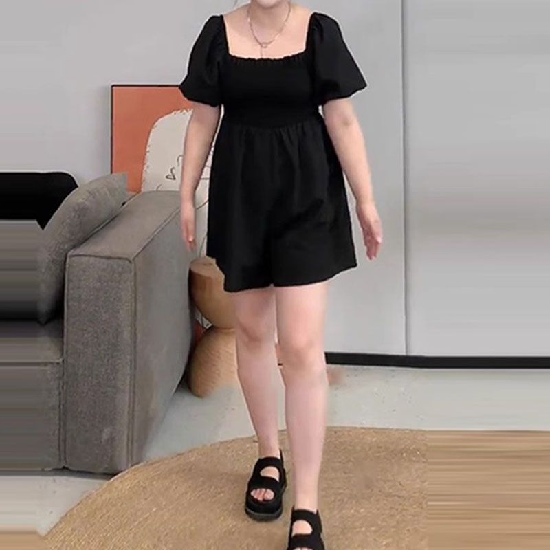 Slim Fit Skim Tummy Control Short Sleeve Black Dress
