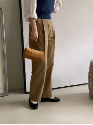 90s Small Baguette True Leather Shoulder Bag Womens