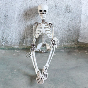 Halloween Posable Skeleton Prop 5ft Funny Giant Yard Skull Decor