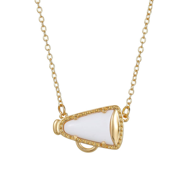 Cheer Bow Gold Short Pendant Necklace