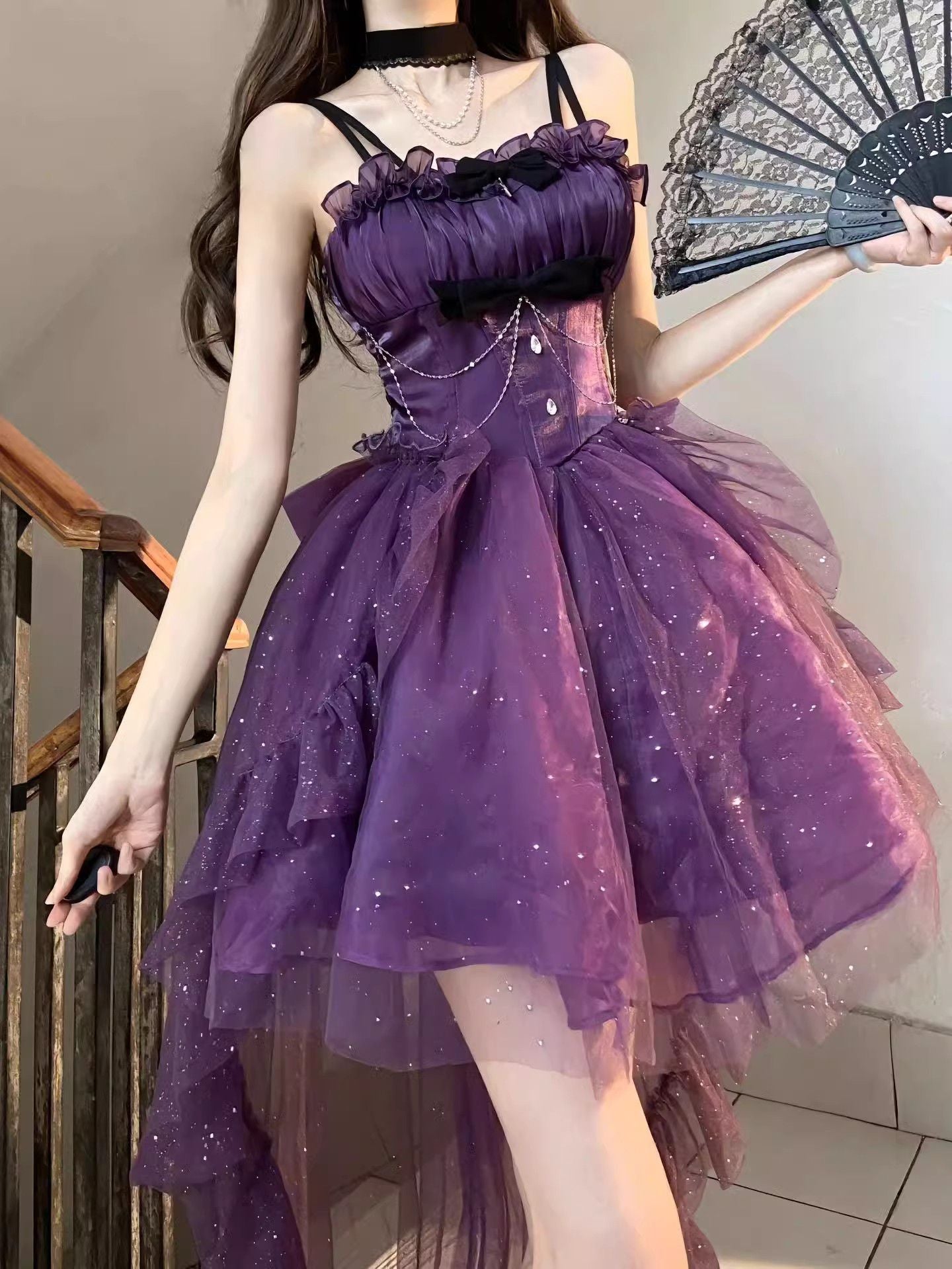 Shiny Bow Vintage Classic Princess Lolita Jsk Dress Set