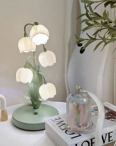 Versatile Lily of the Valley Flower Lamp Bedside Table Wall Decor Lamps