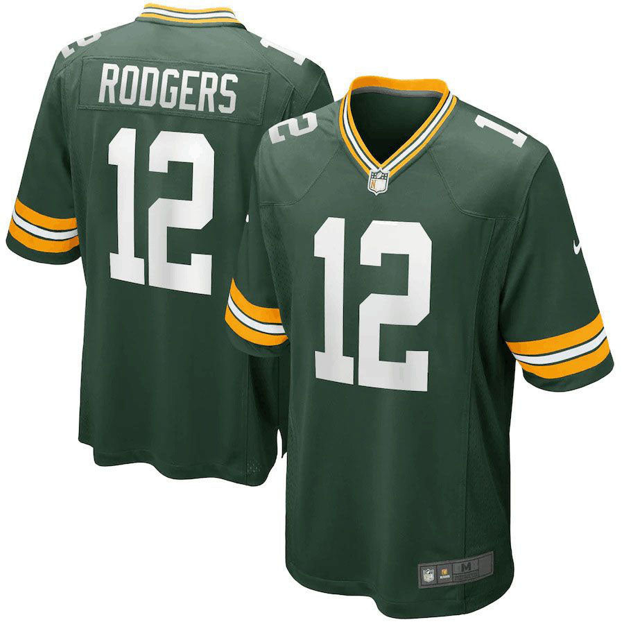 Green Football Inspired Short Sleeve Jersey Tee