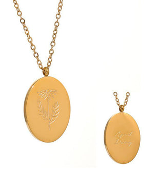 Sweet Lucky Birth Month Flower Necklace For Birthday Gift