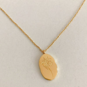 Sweet Lucky Birth Month Flower Necklace For Birthday Gift