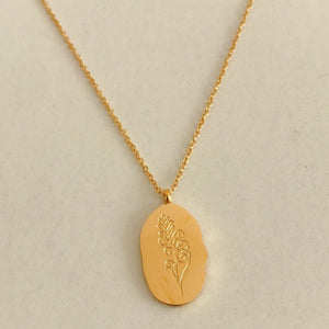 Sweet Lucky Birth Month Flower Necklace For Birthday Gift