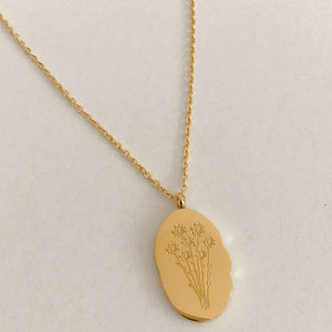 Sweet Lucky Birth Month Flower Necklace For Birthday Gift