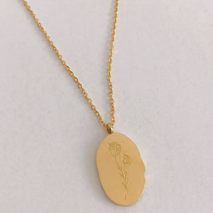 Sweet Lucky Birth Month Flower Necklace For Birthday Gift