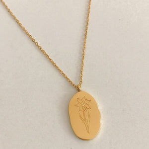 Sweet Lucky Birth Month Flower Necklace For Birthday Gift
