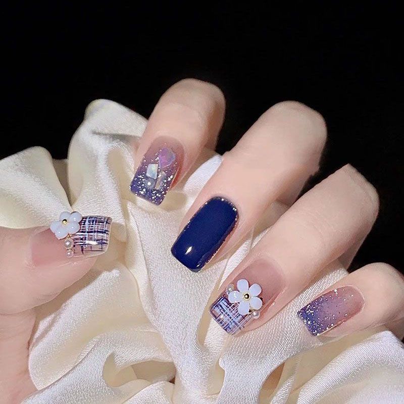 spring acrylic nails square