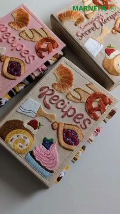 Handcrafted Handmade Embroidery Recipe Cooking Journal