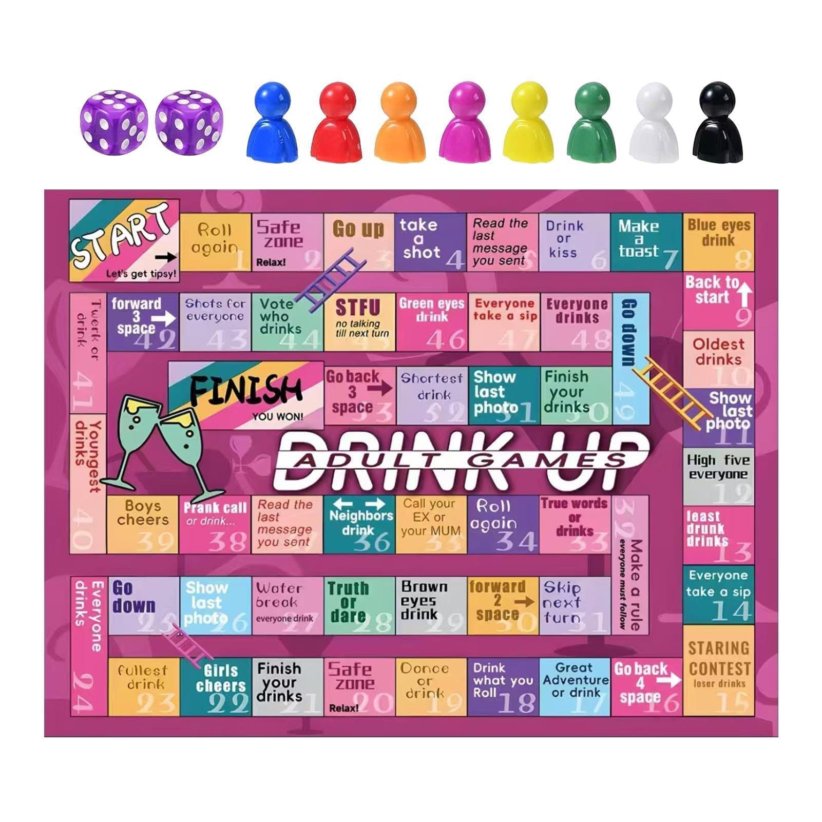 Tipsy Land Candy Land Gathering Night Drinking Party Board Game