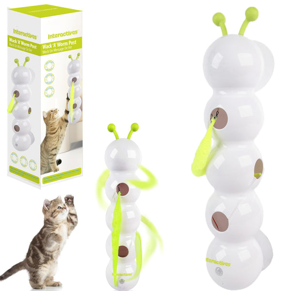 Rechargeable Caterpillar Smart Cat Worm Toy Wall
