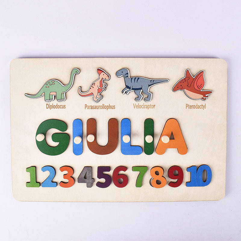 Educational Personalized Name Wooden Puzzle Toy For Kids Birthday Gifts