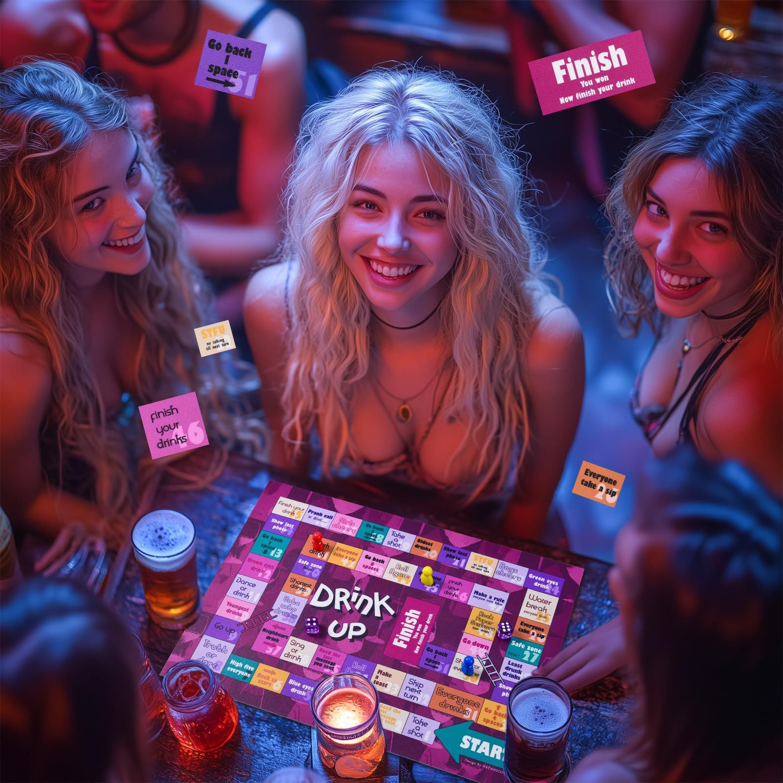 Tipsy Land Candy Land Gathering Night Drinking Party Board Game