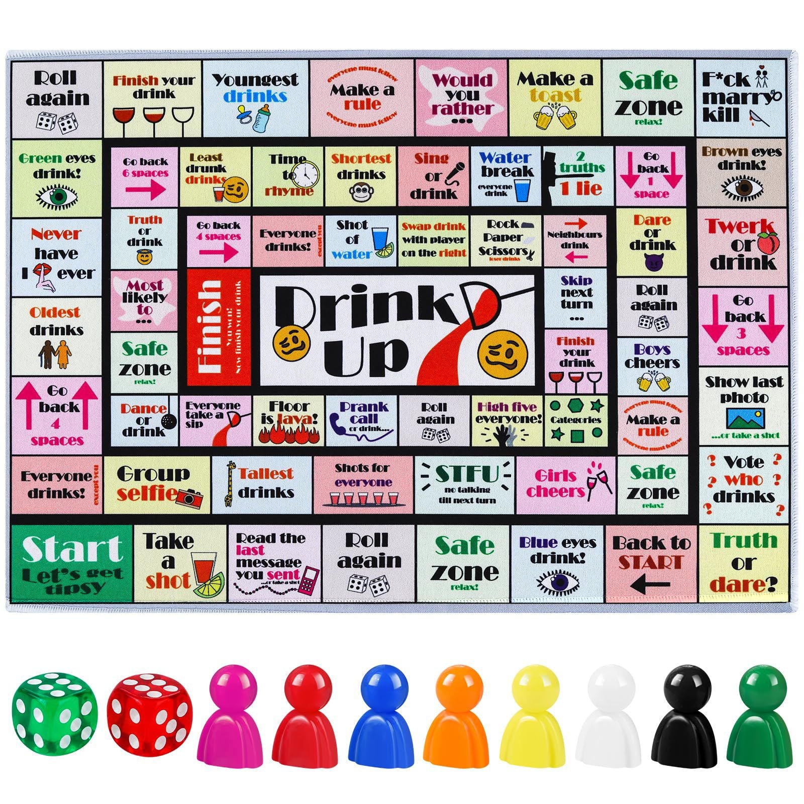 Tipsy Land Candy Land Gathering Night Drinking Party Board Game