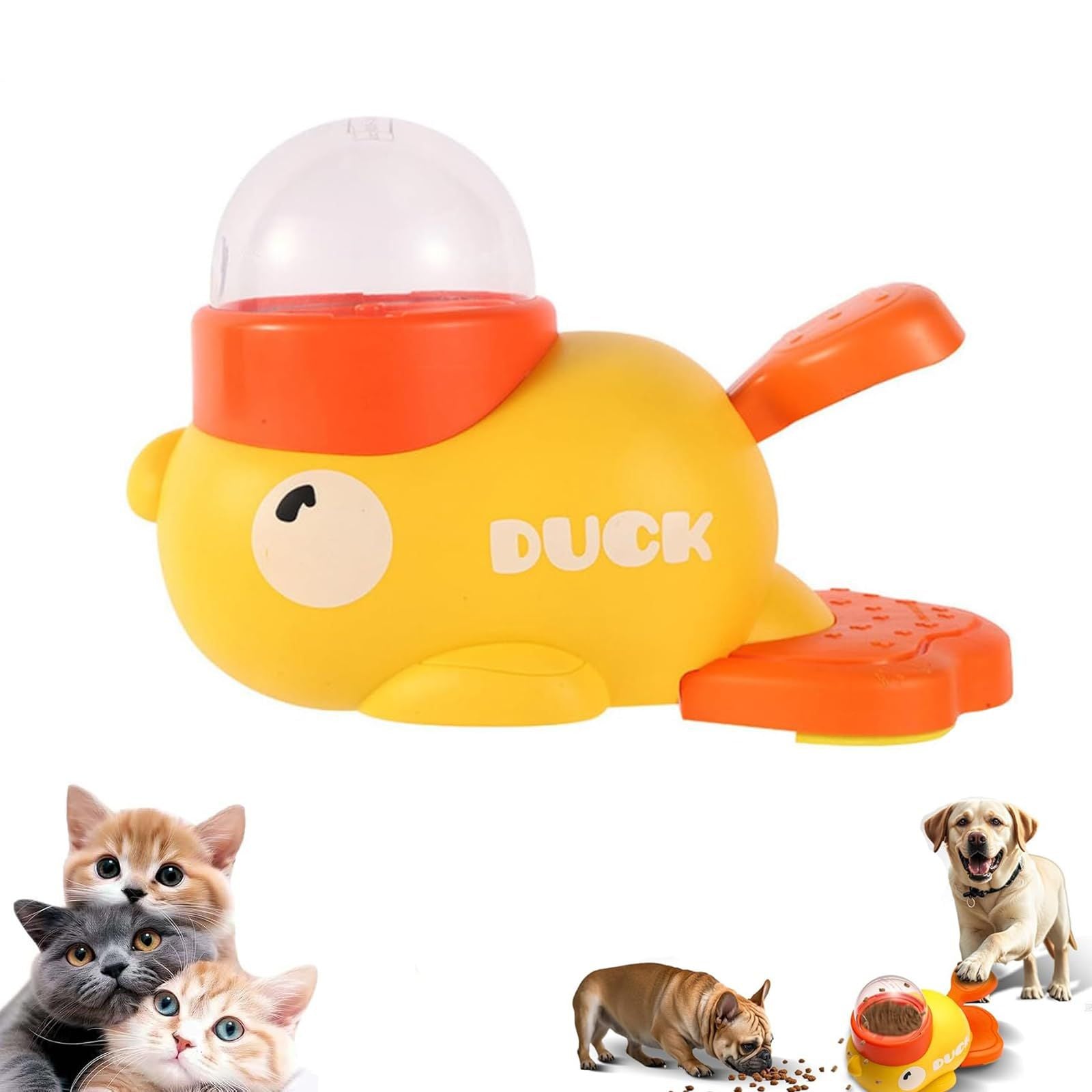 Interactive Duck Treat Dispenser Toys Pet Feeder