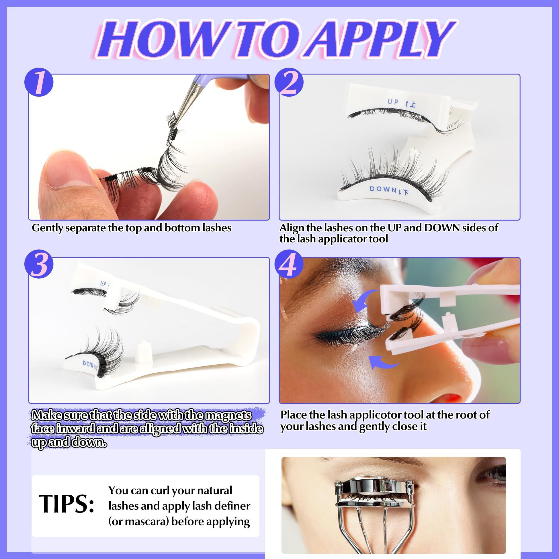 Portafly Craft Reusable Magnetic Eyelashes Applicator Without Eyeliner