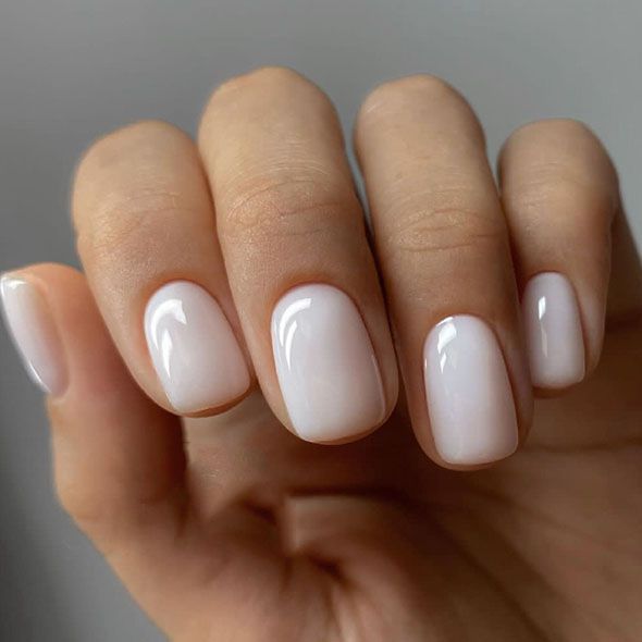 Simple Plain Short Square Nails