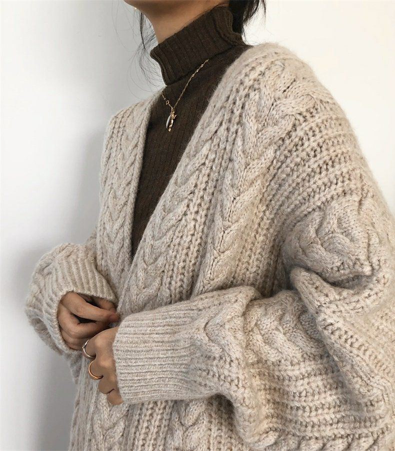 Chunky Twisted Long Cardigan Sweater Coat
