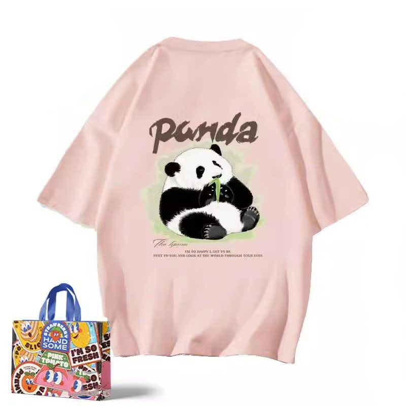 Cute Animal Lover T Shirt Kawaii Floral Panda Tee