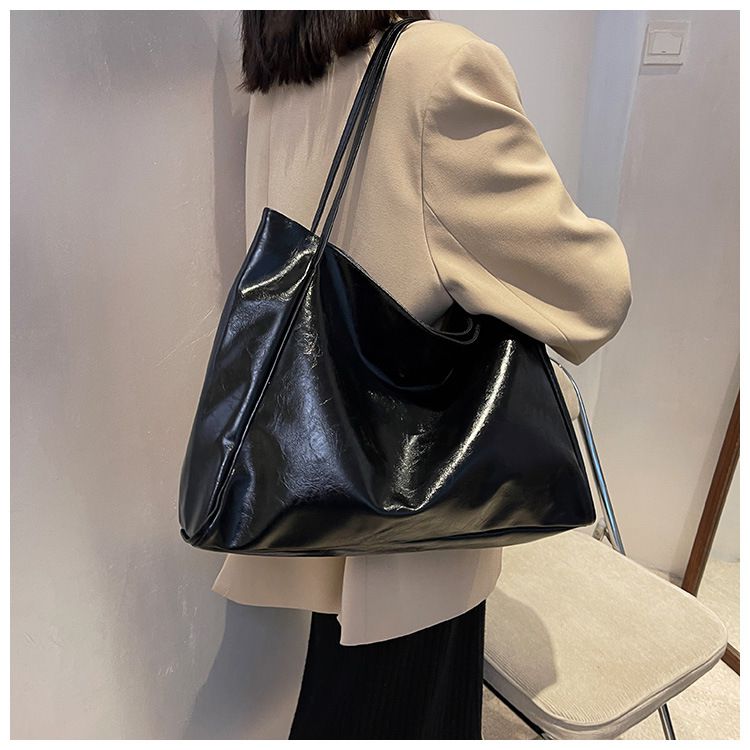 Durable Large Faux Leather Tote Bag