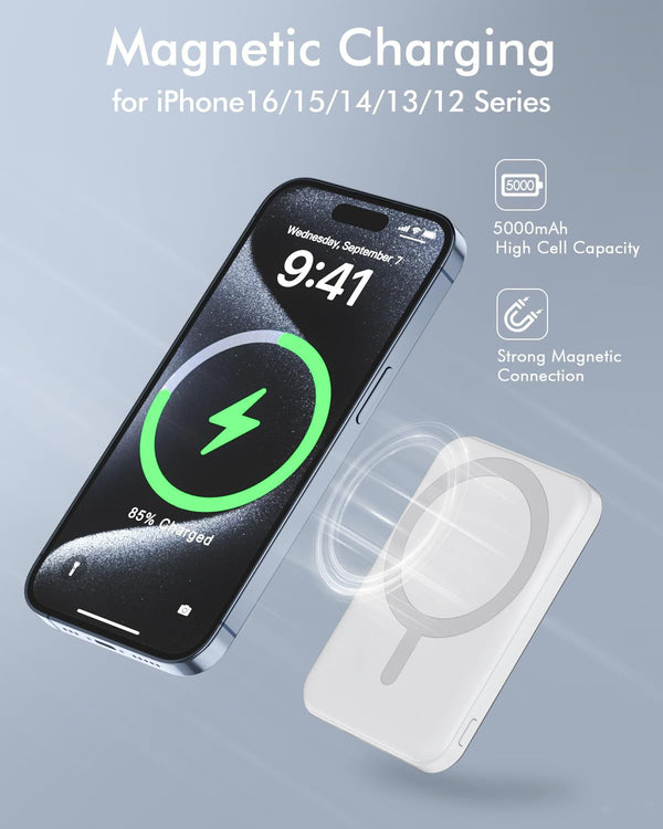 Magnetic Magsafe Charger Wireless Portable Power Bank For Phone