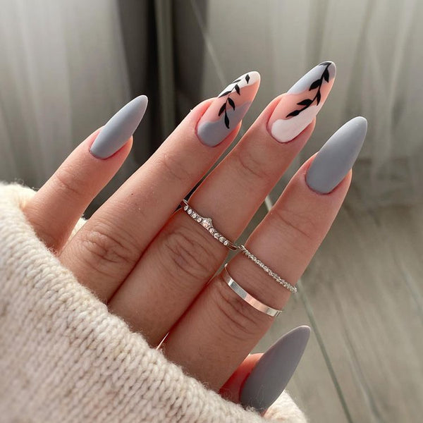 Tropical Palm Medium Almond Nail Press Ons