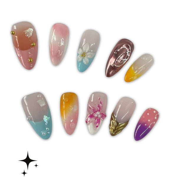 3D Gel Nail Mix Match Almond Press Ons
